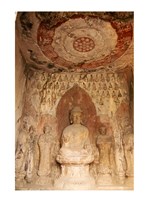 Buddha statue, Longmen Buddhist Caves, Luoyang, China Fine Art Print