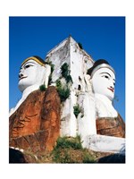 Buddha Statue, Kyaik Pun Paya, Bago, Myanmar Fine Art Print