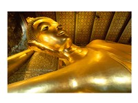 Close-up of the Reclining Buddha, Wat Po, Bangkok, Thailand Fine Art Print