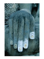 Hands of a giant statue of Buddha, Wat Si Chum, Sukhothai, Thailand Fine Art Print