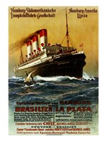 Poster of the Hamburg South American Steamship Company Fine Art Print