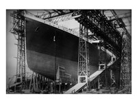 Titanic Constructed at the Harland and Wolff Shipyard in Belfast Before Sail Fine Art Print