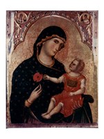 Madonna Holding Rose with Child Fine Art Print
