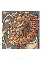 Sunflower Woodblock II Fine Art Print