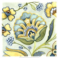 Decorative Golden Bloom III Framed Print