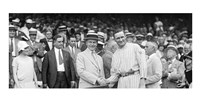 US President Calvin Coolidge Presenting the American League Diploma to Walter Johnson Fine Art Print