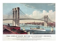 The Great East River Suspension Bridge Fine Art Print