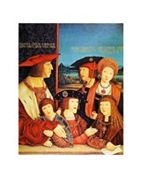 Portrait of Emperor Maximilian and his family Fine Art Print