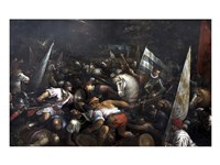 Battle Scene, Charles VIII recieving the crown of Napoli Fine Art Print