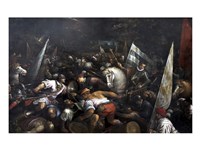 Battle Scene, Charles VIII recieving the crown of Napoli Fine Art Print