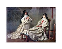 Mother Catherine-Agnes Arnault and Sister Catherine de Sainte Suzanne de Champaigne Fine Art Print