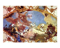 Frescoes in the Imperial Hall of the Wurzburg Residenz Castle Fine Art Print
