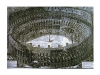 Interior of the Colosseum with niches for the Via Crucis Fine Art Print