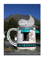 Espresso Simpatico Coffee Shop, Seward, Alaska Fine Art Print