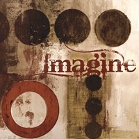 Imagine (Red) by John Spaeth - 18" x 18"