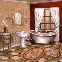 Leopard Florentine Bath Fine Art Print