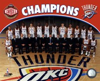Oklahoma City Thunder 2011-12 NBA Western Conference Champions Team Photo Fine Art Print