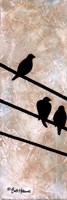 Birds On A Wire I by Britt Hallowell - 4" x 12"