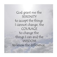 Serenity Prayer - clouds Fine Art Print