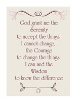 Serenity Prayer quote Fine Art Print