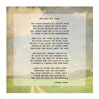 Robert Frost Road Less Traveled Poem Framed Print