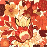 Vermillion Garden II Fine Art Print