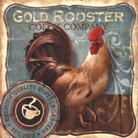 Gold Rooster Fine Art Print
