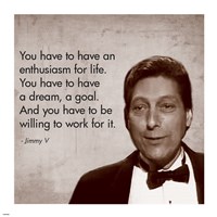 Enthusiasm for Life, Jimmy V Fine Art Print