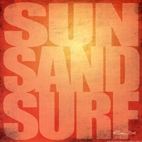 Sun. Sand, Surf by Susan Ball - 12" x 12"