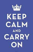 Keep Calm and Carry On (Light Blue) Fine Art Print