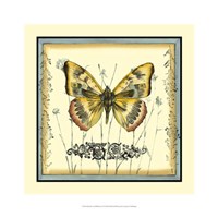Butterfly and Wildflowers IV Framed Print