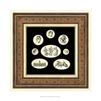 Classic Cameos I Framed Print