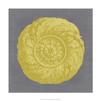 Gilded Rosette I Fine Art Print