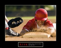 Risk-Baseball Framed Print