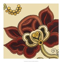 Paprika Floral II Framed Print