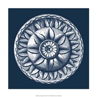 Classic Medallion on Navy III Fine Art Print