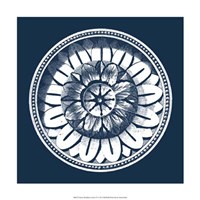 Classic Medallion on Navy IV Fine Art Print