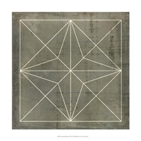 Geometric Blueprint I Fine Art Print
