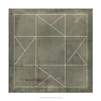 Geometric Blueprint II Fine Art Print
