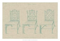 Chinese Chippendale Chairs II Fine Art Print