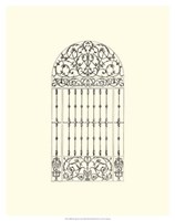 B&W Wrought Iron Gate III Fine Art Print