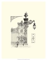 B&W Wrought Iron Gate IV Fine Art Print