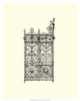 B&W Wrought Iron Gate V Fine Art Print