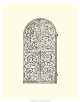B&W Wrought Iron Gate VI Fine Art Print