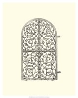 B&W Wrought Iron Gate VII Fine Art Print