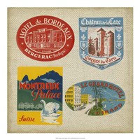 Vintage Travel Collage I Fine Art Print