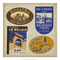 Vintage Travel Collage II Fine Art Print