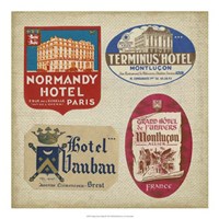 Vintage Travel Collage III Fine Art Print