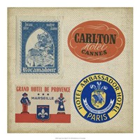 Vintage Travel Collage IV Fine Art Print