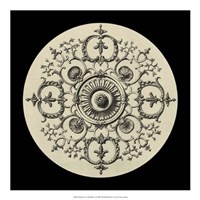 Black & Tan Medallion I Fine Art Print